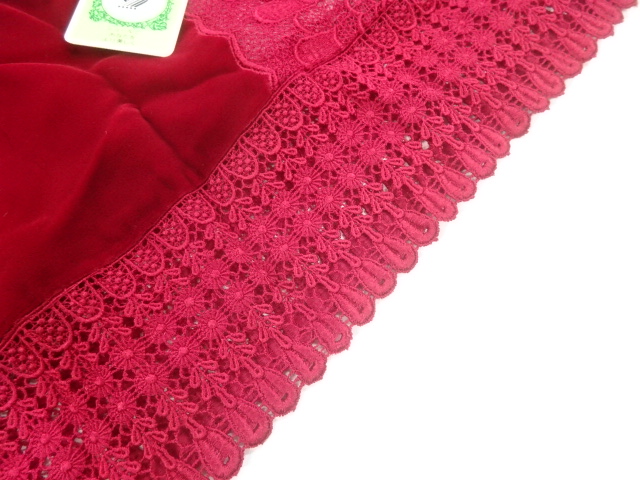  ビロードレース花模様ショール